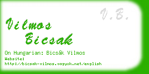vilmos bicsak business card