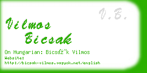 vilmos bicsak business card